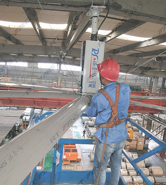 廣州大型工業(yè)吊扇安裝，瑞泰風(fēng)教您安裝小竅門